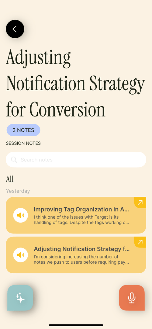 Grouped Notes